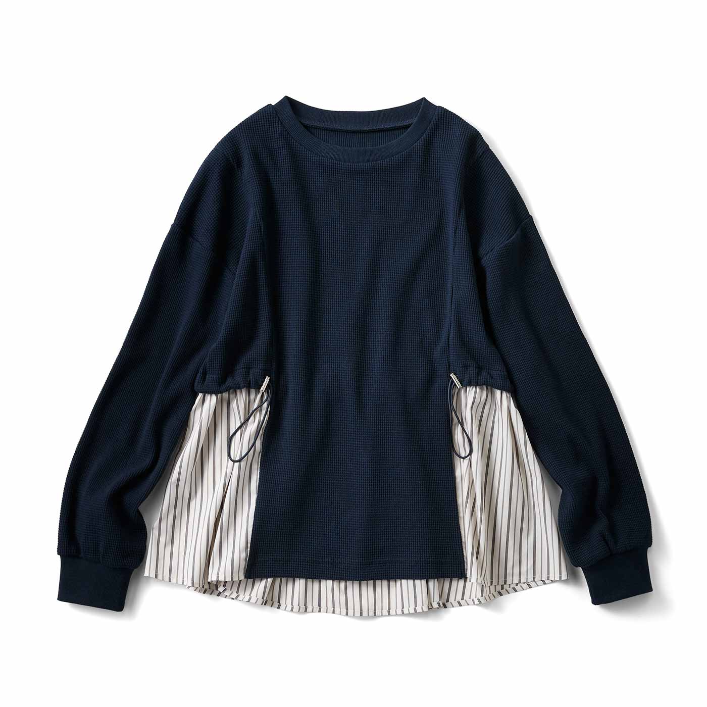 Live in  comfort|ワッフル素材のきれいめトップス〈ＮＶ〉リブイン